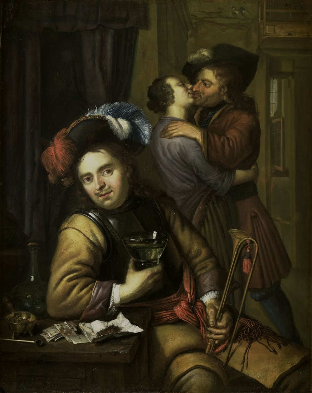Soldatscene af Carel de Moor (II) (attributed to)