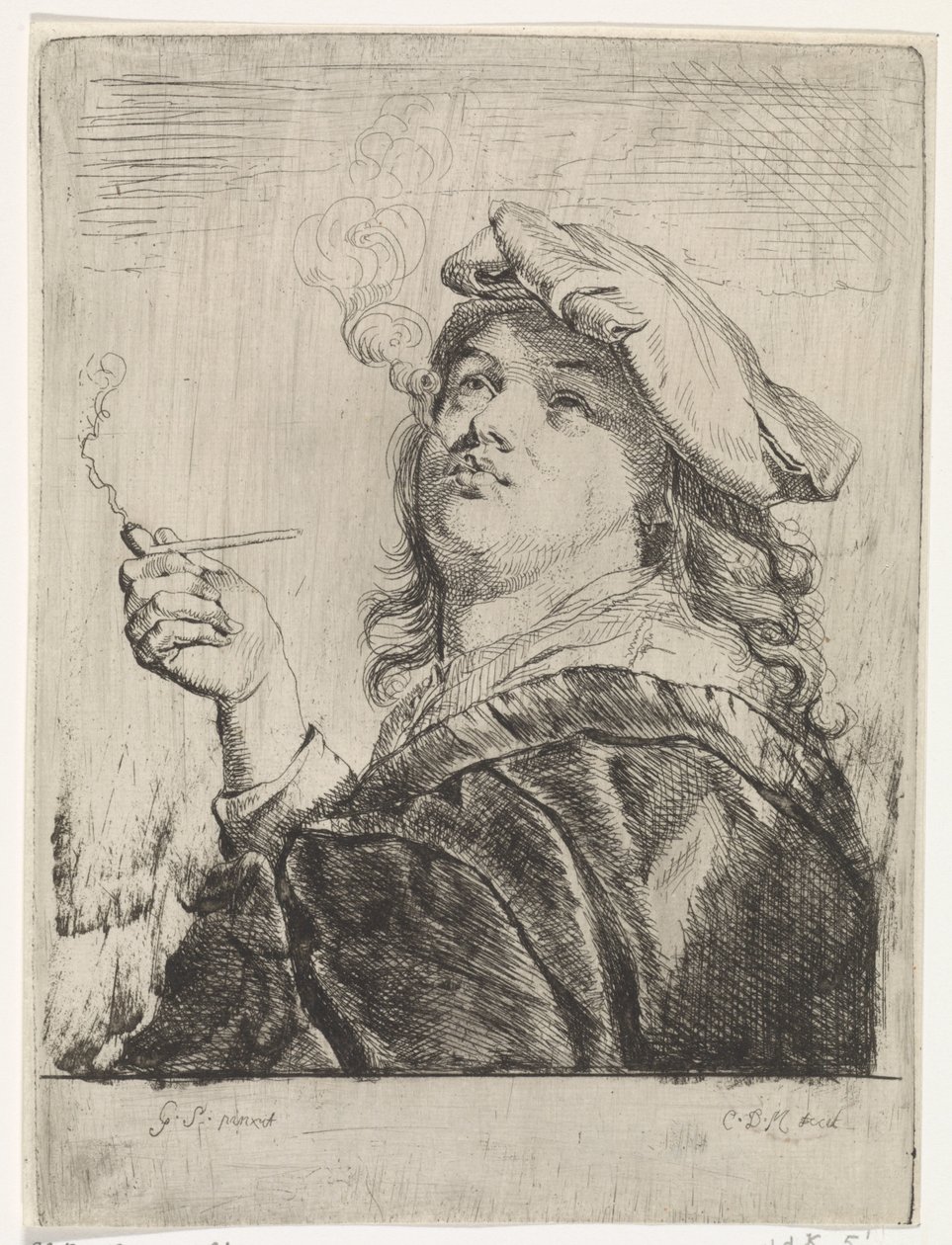 Ryger med pibe i hånden af Carel de Moor (II)