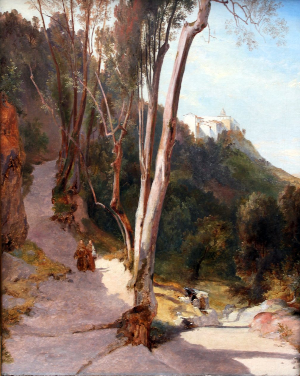 Spor til Castel Gandolfo af Carl Blechen