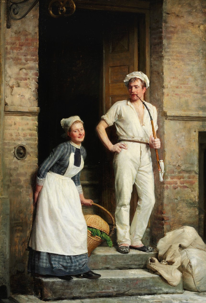En bager, der køler sig selv af Carl Heinrich Bloch