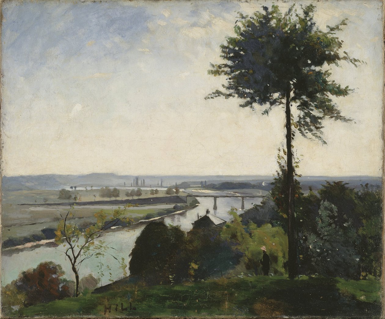 Træet og floden III (Seinen ved Bois-le-Roi) af Carl Fredrik Hill