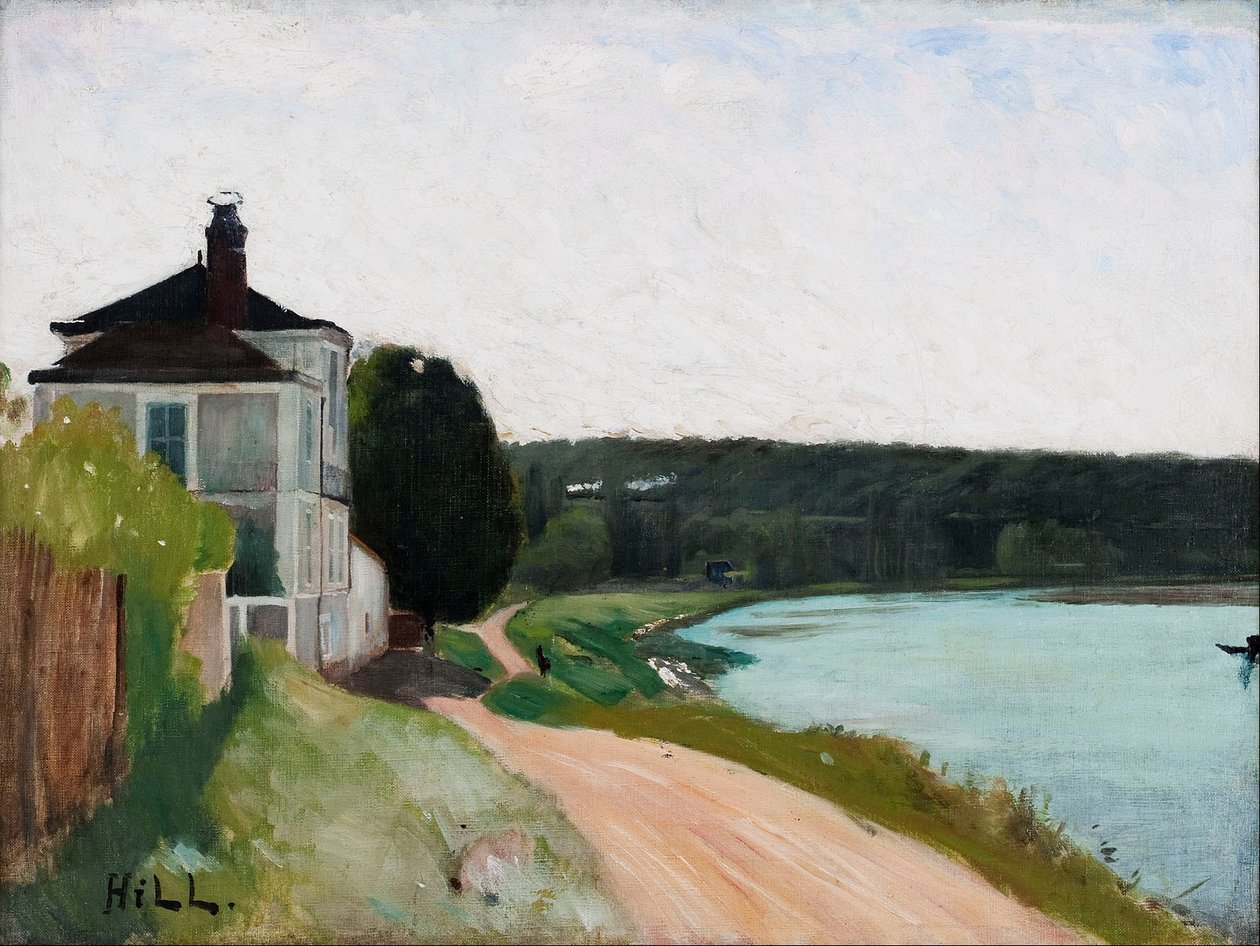 Villa ved Seine, Bois-le Roi. Fontainebleau af Carl Fredrik Hill