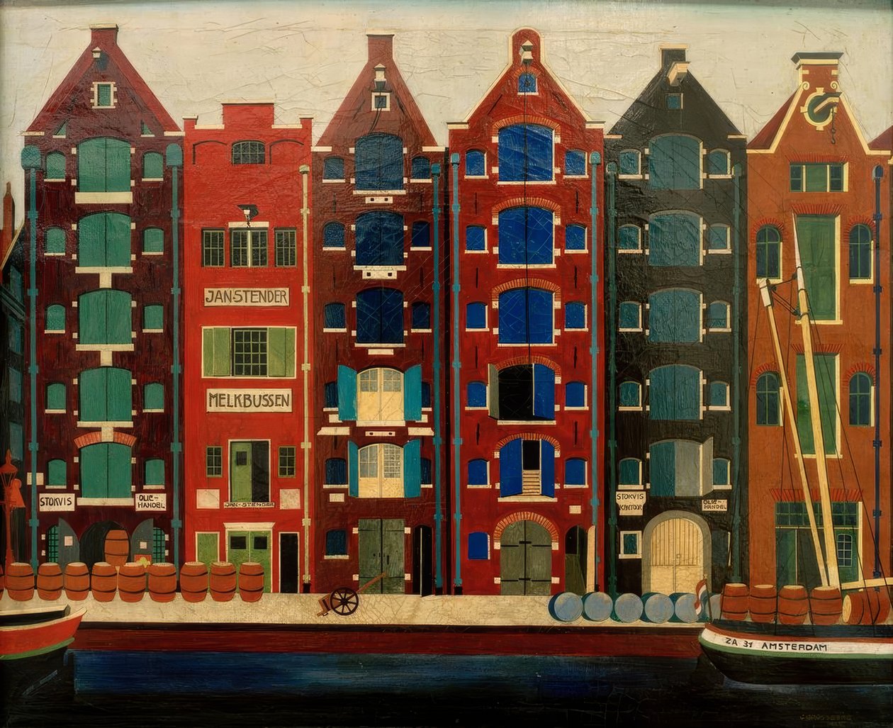 Amsterdam, Brouwersgracht af Carl Grossberg