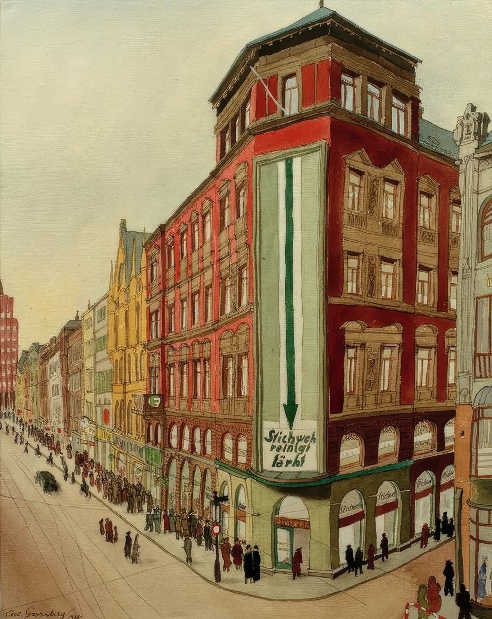 Hannover, hjørne med Stichweh-filial af Carl Grossberg