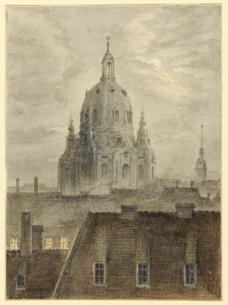 Frauenkirche i Dresden af Carl Gustav Carus
