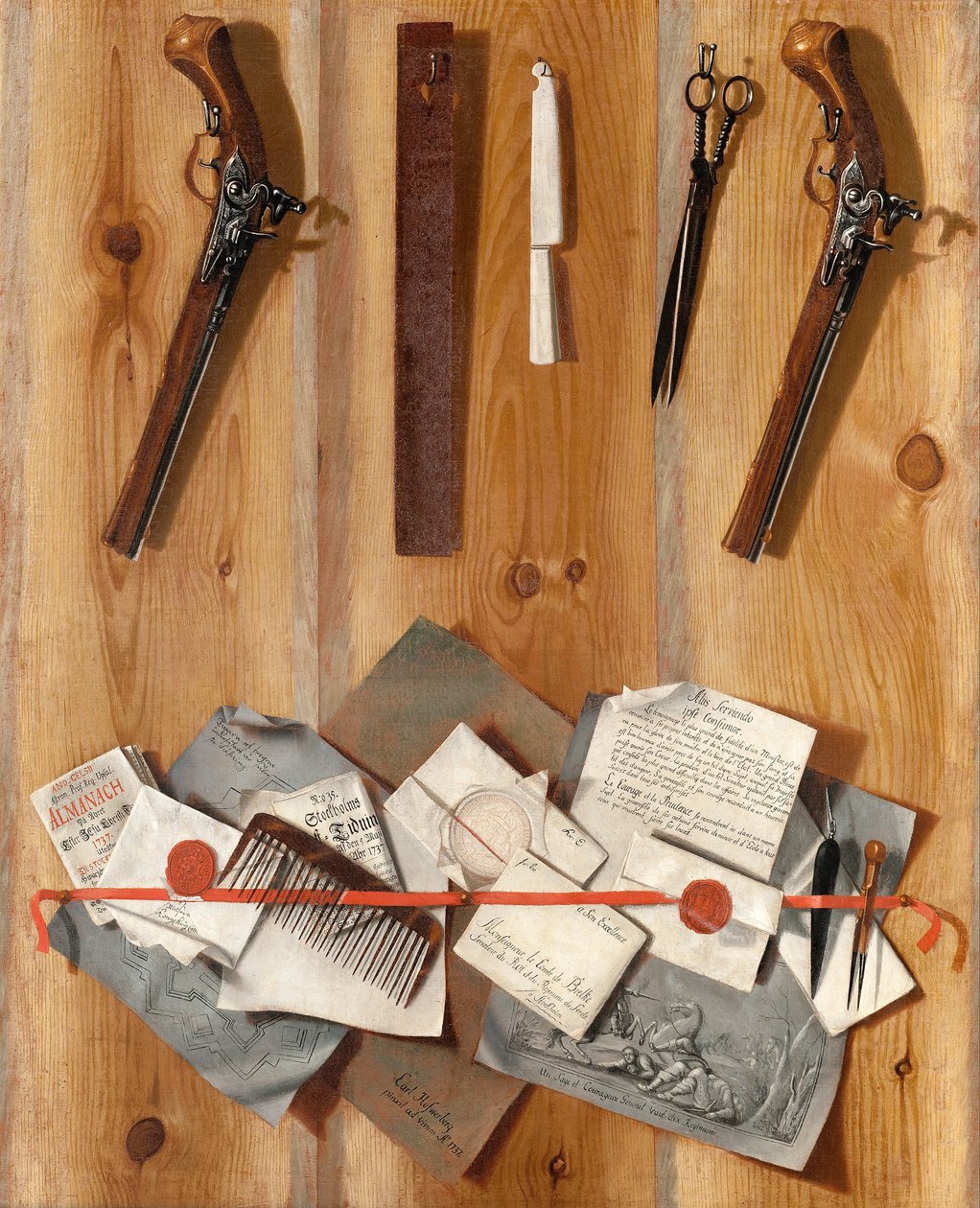 Trompe l´oeil 1737 af Carl Hofverberg