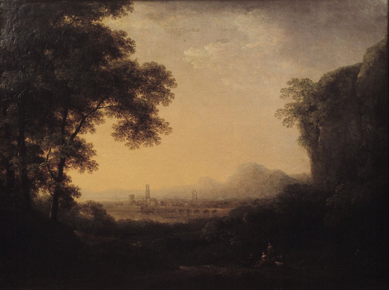 Romantisk landskab af Carl Johan Fahlcrantz