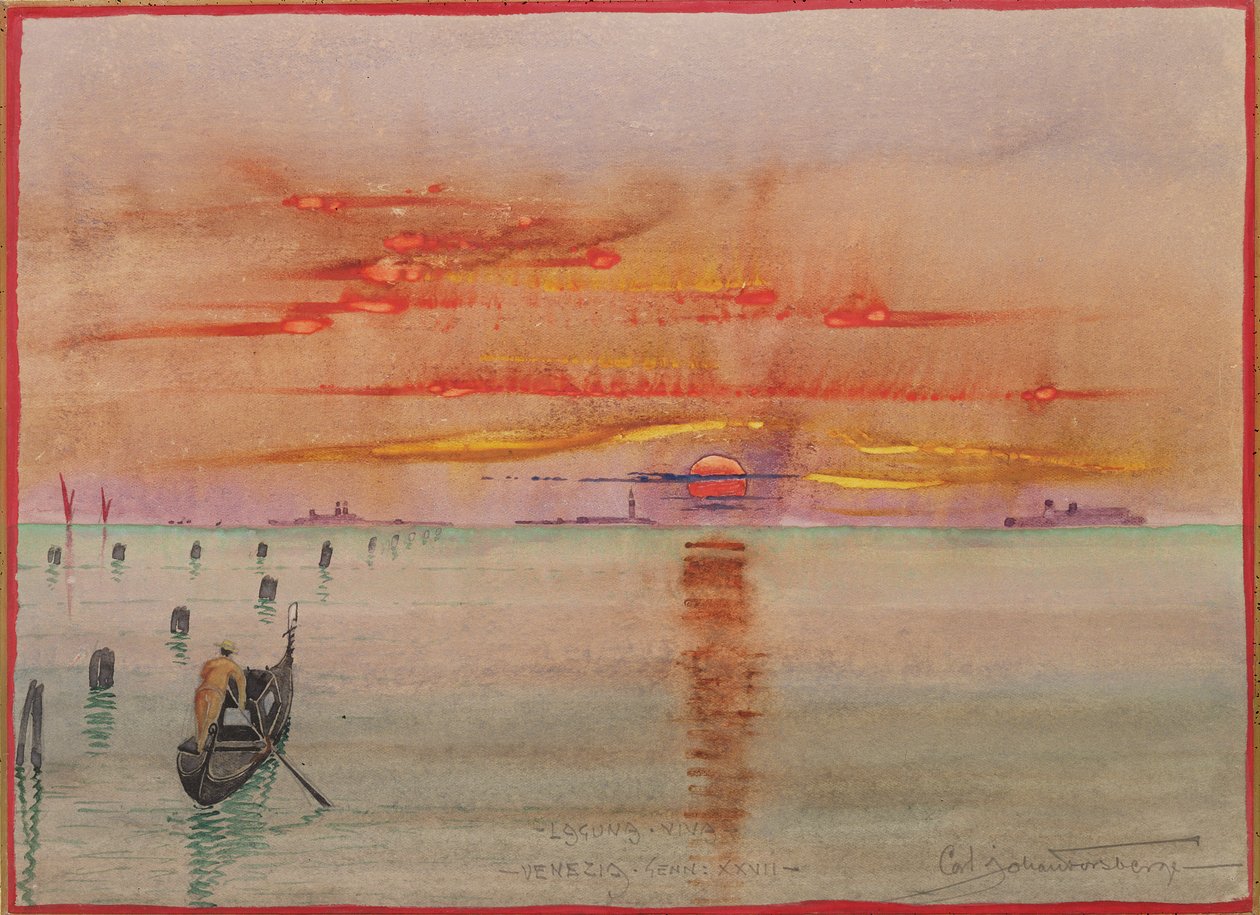 Lake Viva, Venedig, 1927 (wc på papir) af Carl Johan Forsberg