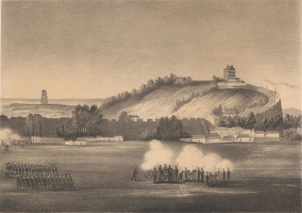 Bombardement af Canton 1857 af Carl Lancedelli