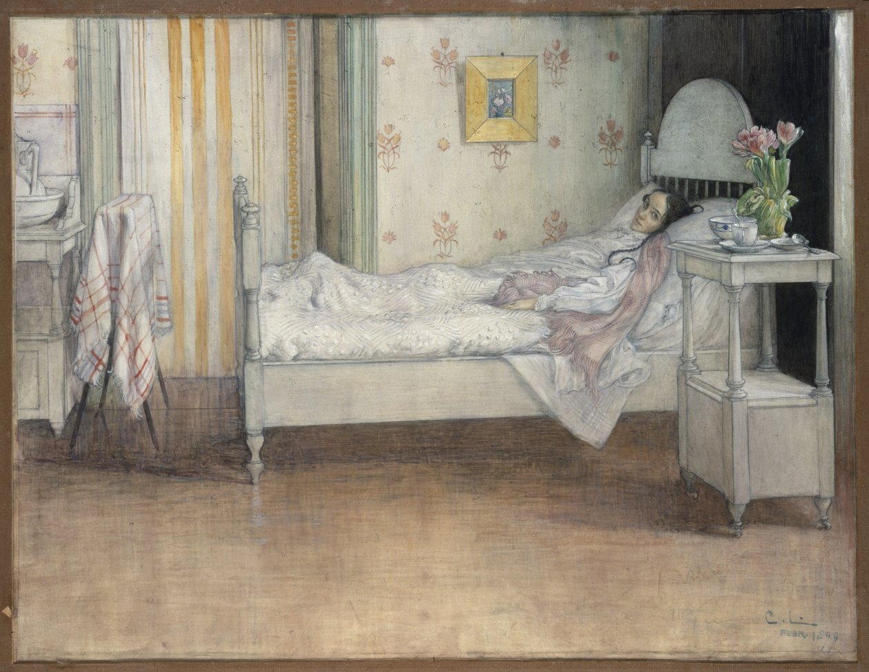 Rekonvalescens, c.1899 af Carl Larsson