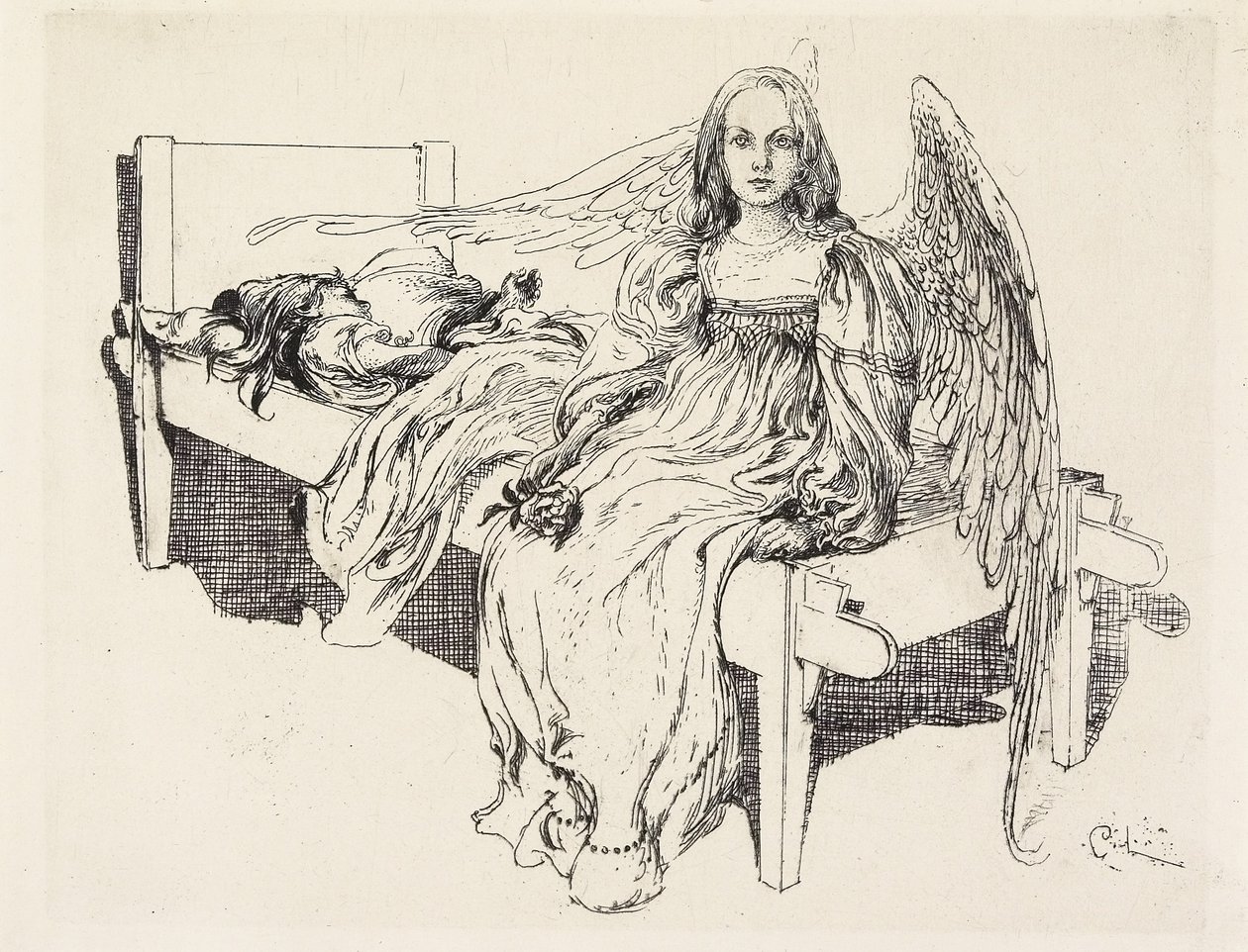 Skytsengelen, 1905 af Carl Larsson