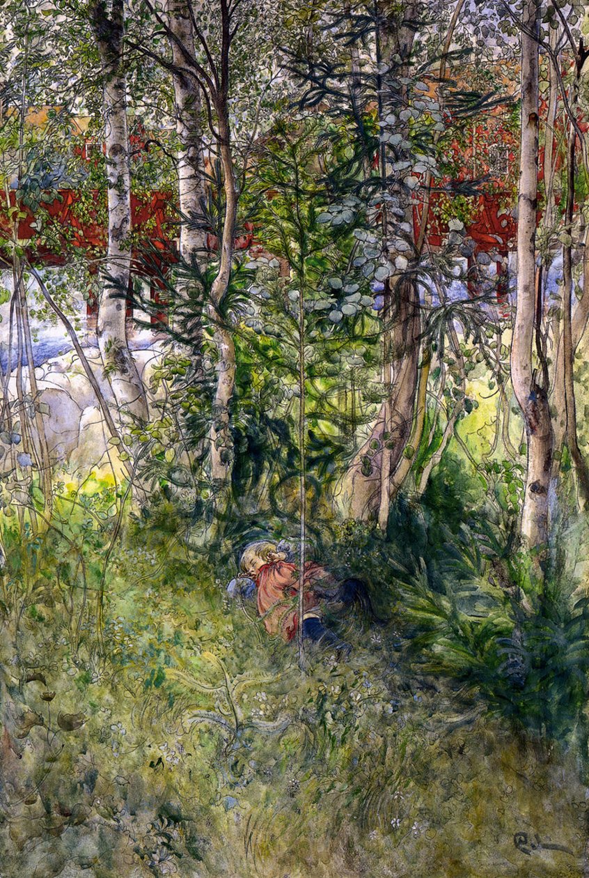 Lur i det grønne af Carl Larsson