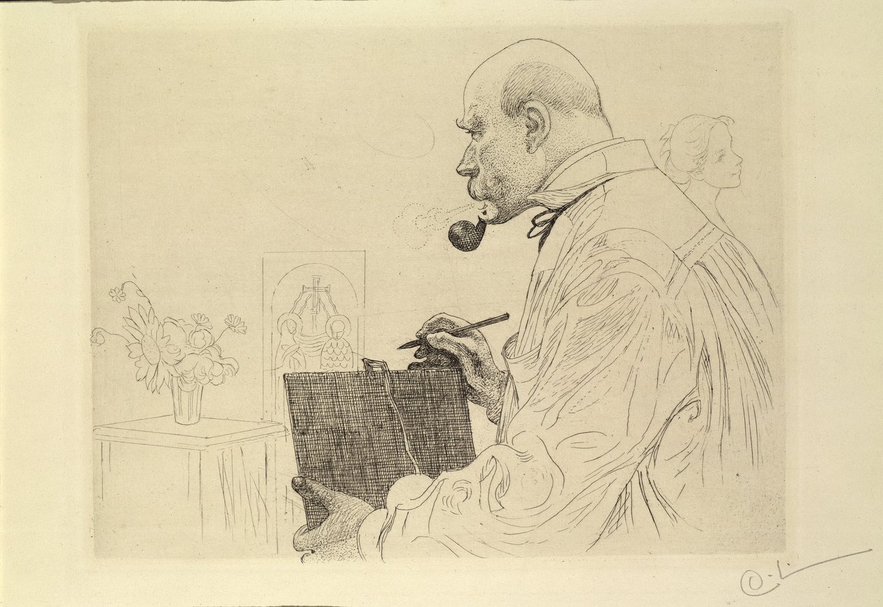 Selvportræt, ca.1912 af Carl Larsson