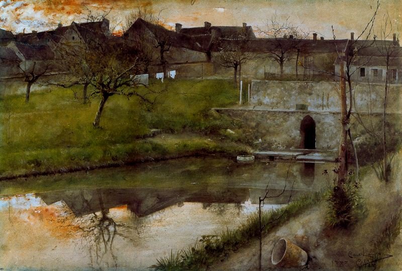 bymur af Carl Larsson