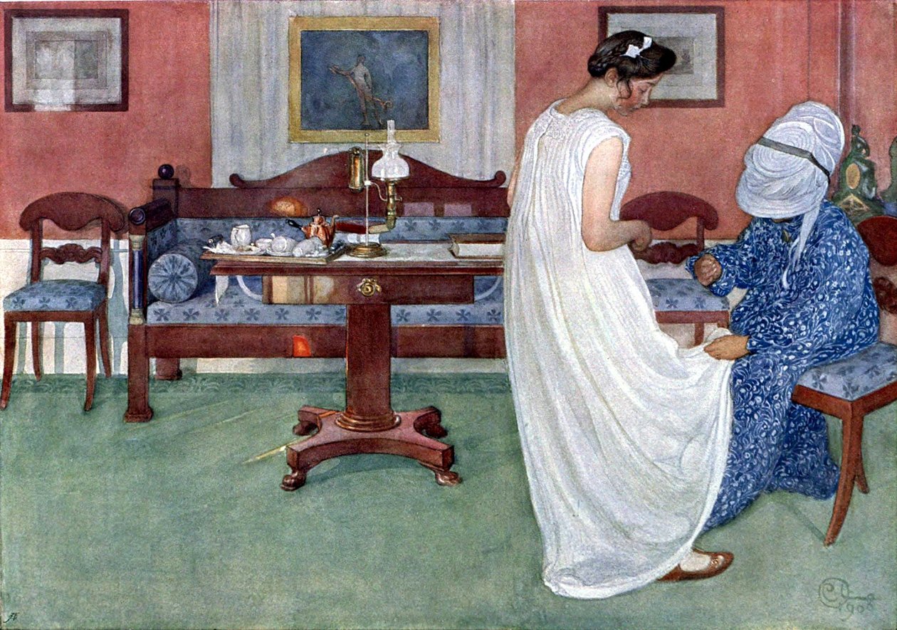 i nødder af Carl Larsson