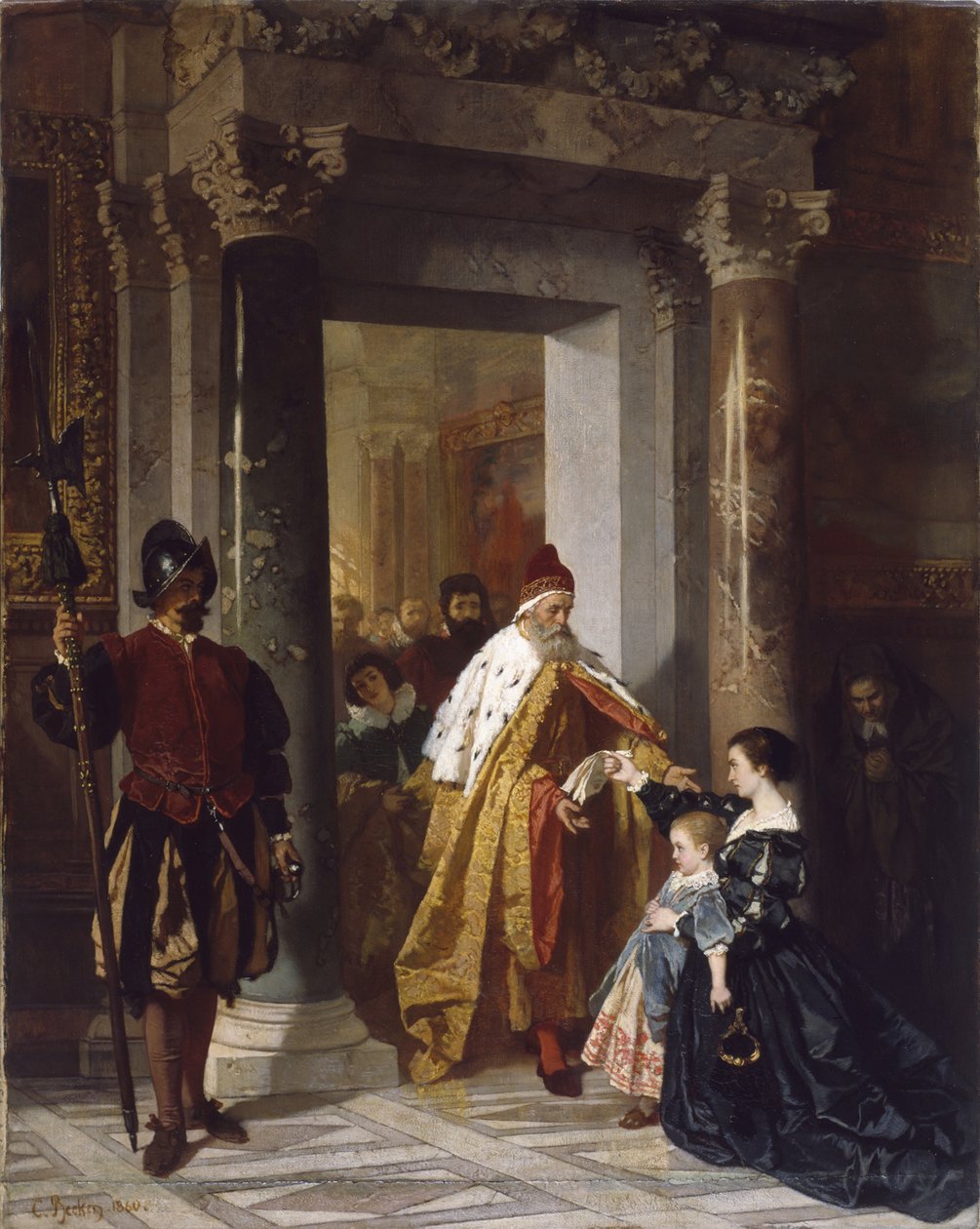 Andragende til dogen, 1860 af Carl Ludwig Friedrich Becker