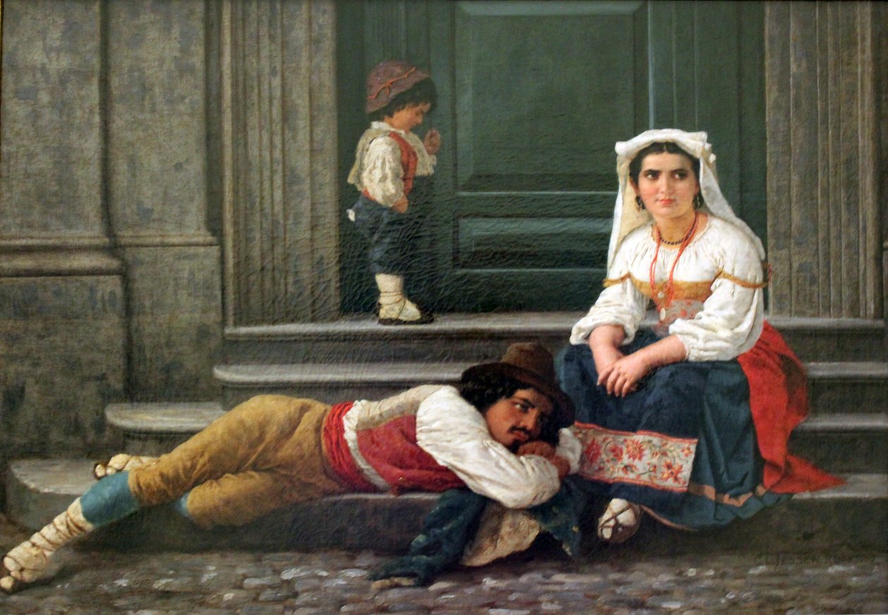 Italiensk hyrdefamilie af Carl Ludwig Jessen