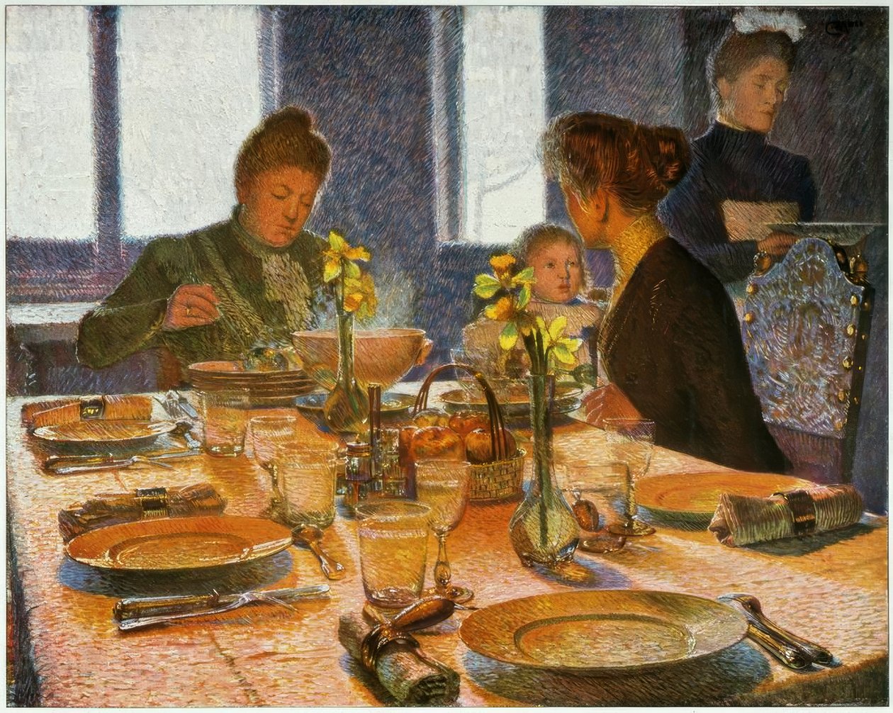 Ved morgenmaden af Carl Moll