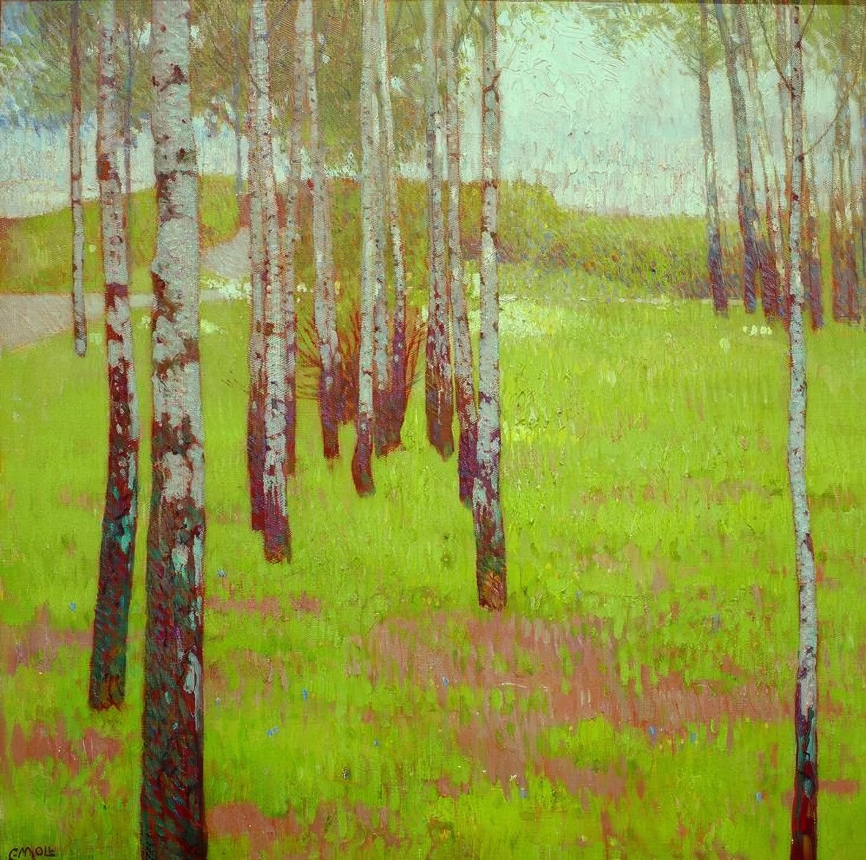 Birkenwald af Carl Moll