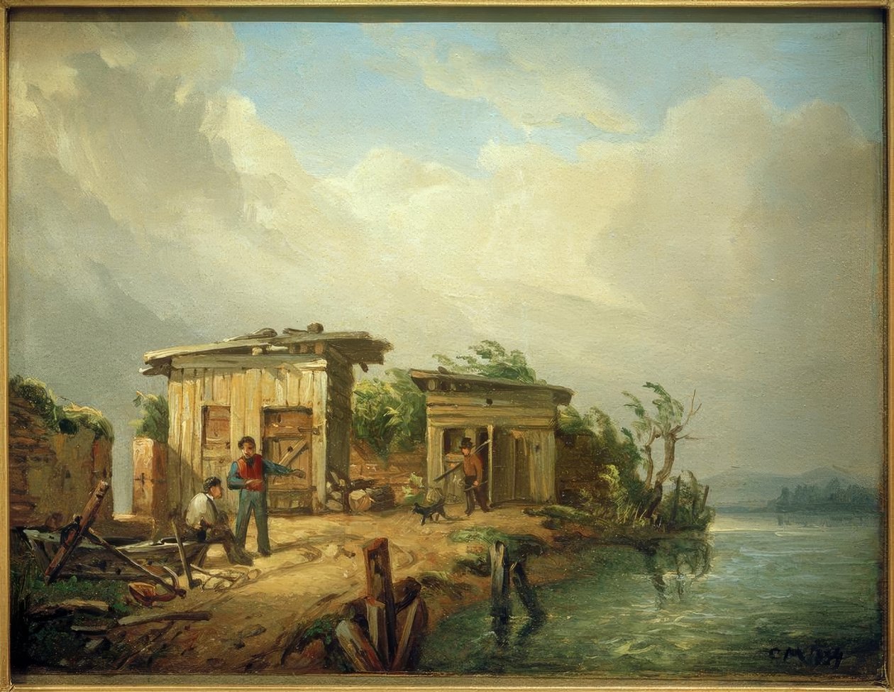 C.Morgenstern, fiskerhytter på Mainlustinsel af Carl Morgenstern