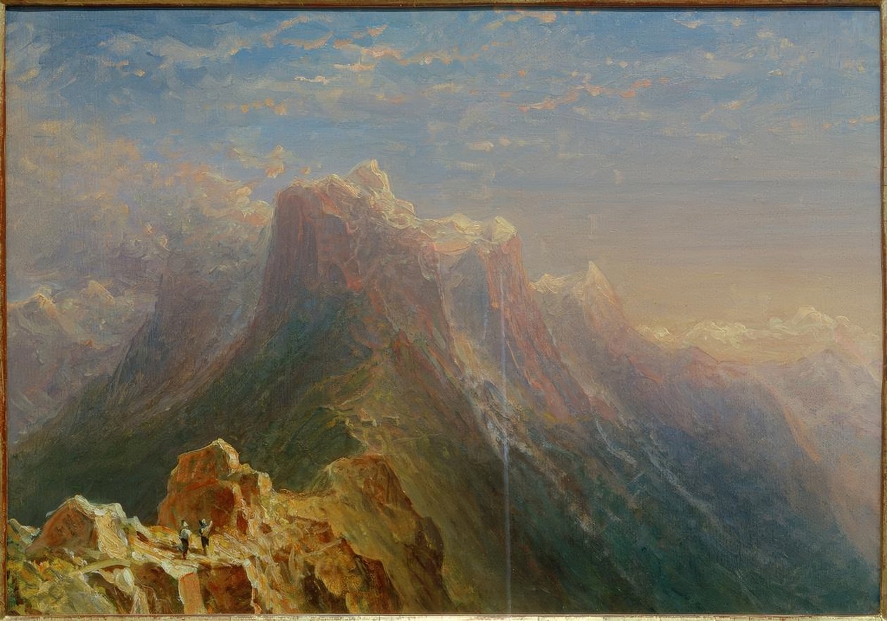 C. Morgenstern, højbjerglandskab (Gemmipass (?)) af Carl Morgenstern