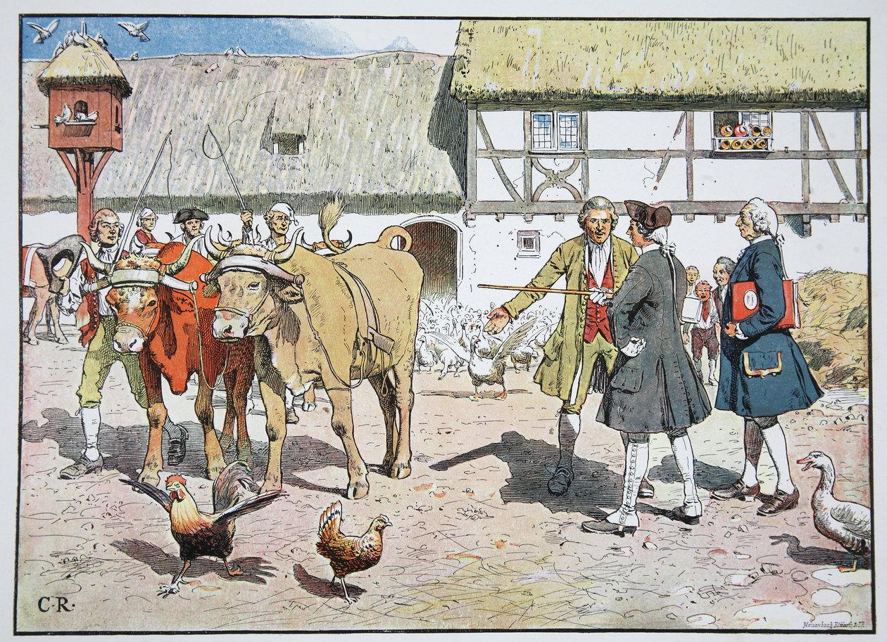 Kronprins Frederik på de kongelige domæner, Kustrin, 1751 af Carl Röchling