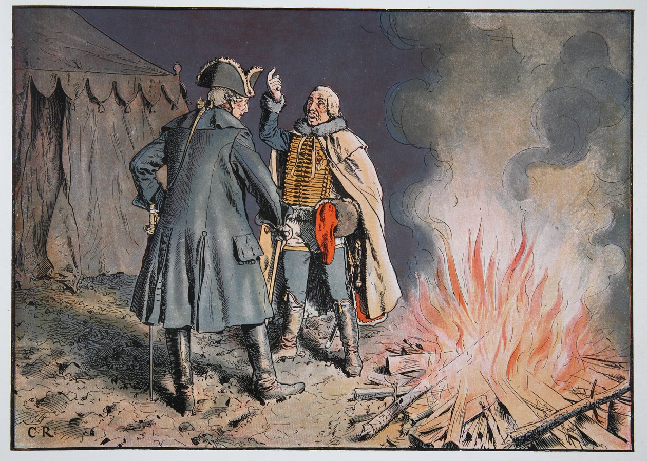 I Bunzelwitz-lejren, september 1761 af Carl Röchling
