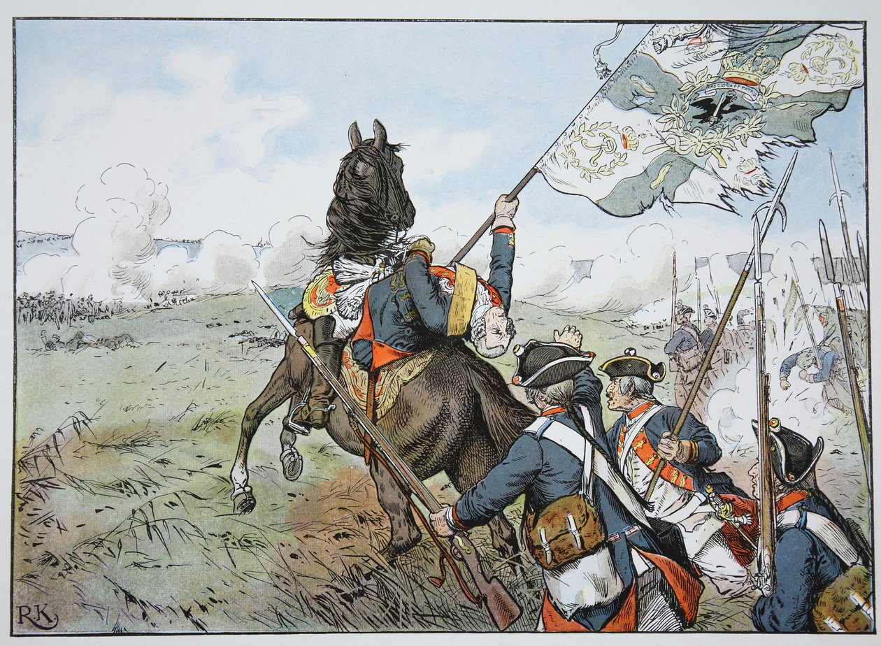 Schwerins heroiske død i Prag, 6. maj 1757 af Carl Röchling