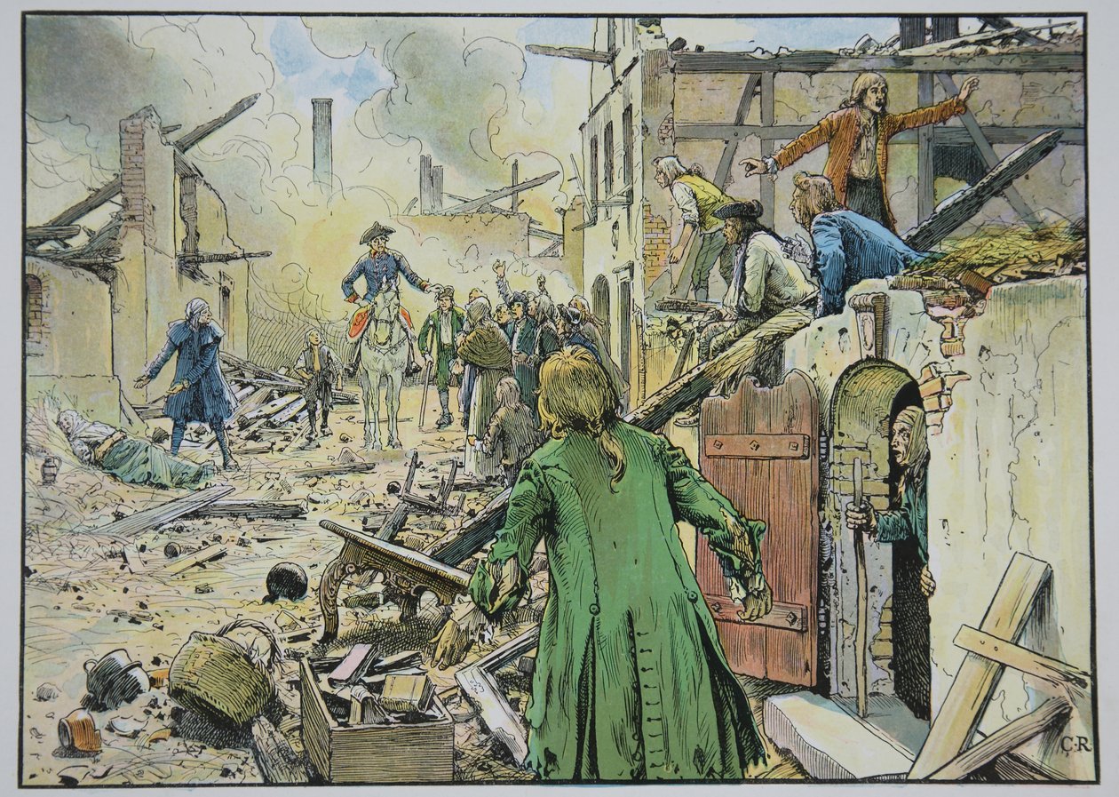 Kongen besøgte Kustrin, august 1758 af Carl Röchling