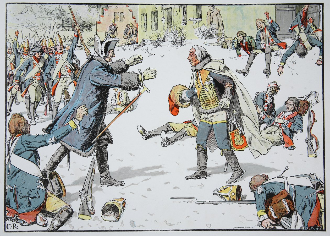 Morgenen efter slaget ved Torgau, 4. november 1760 af Carl Röchling