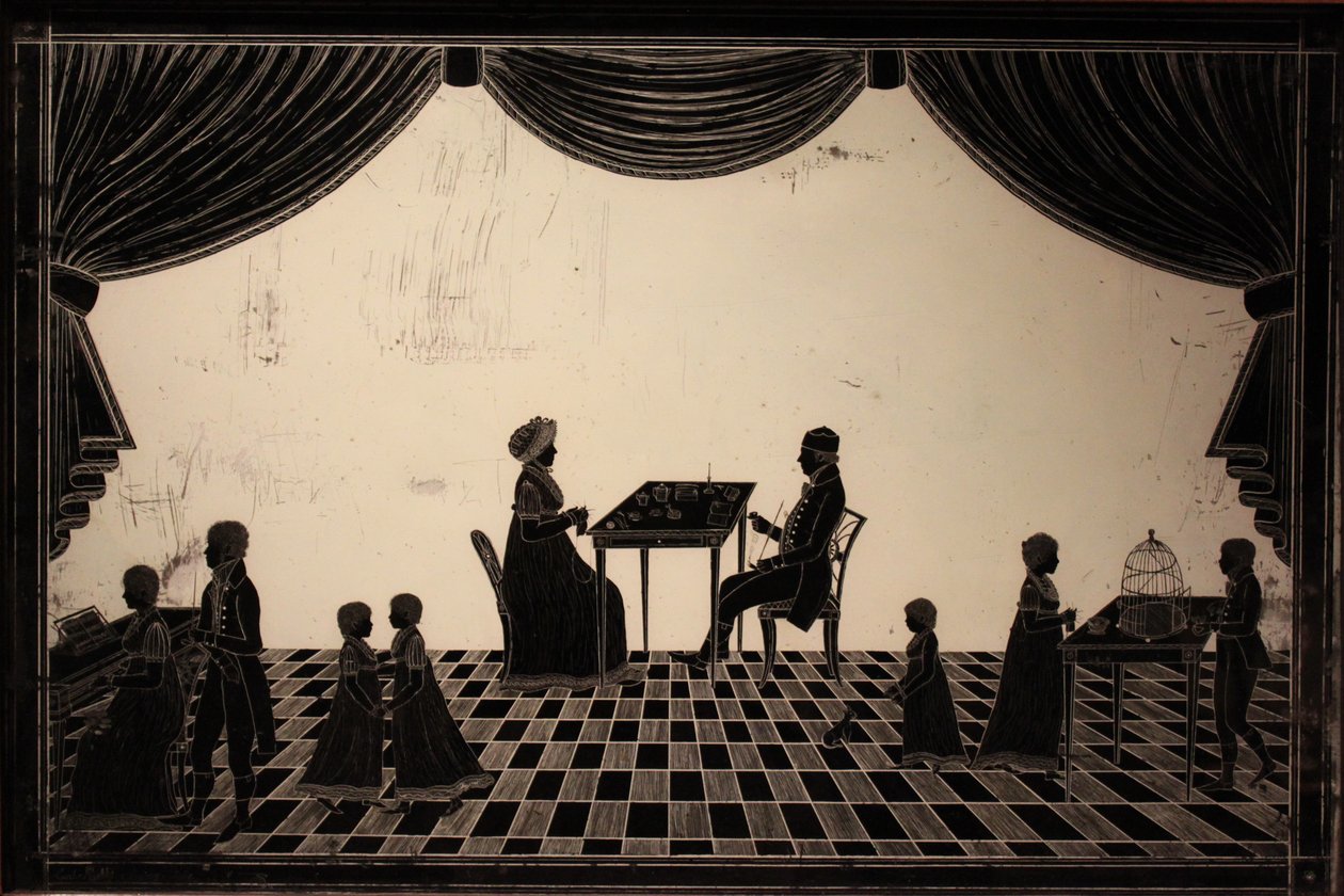 En familie, der spiller og laver husmusik af Carl Rothe