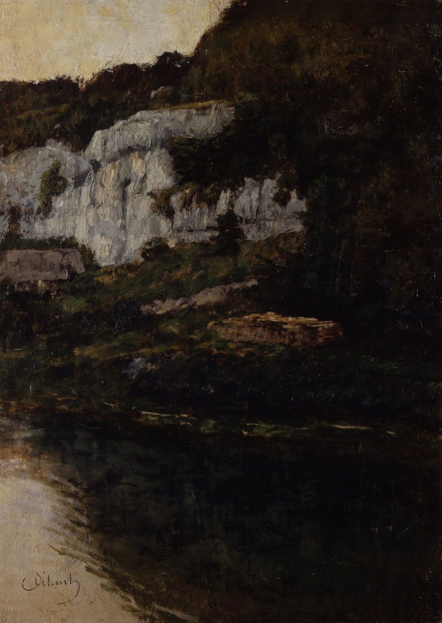 Felsabhang bei Saut de Doubs II af Carl Schuch