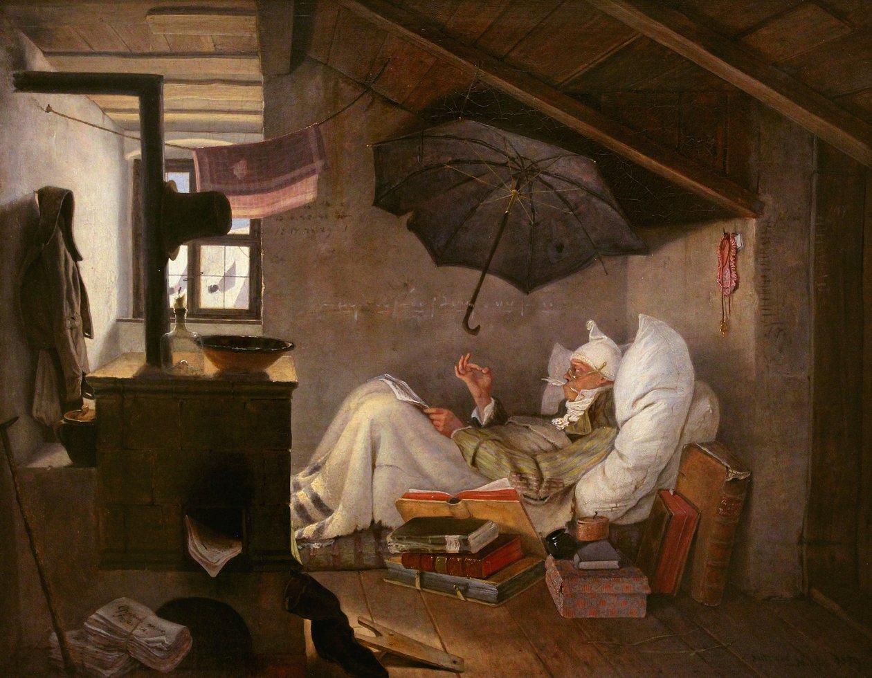 Der arme Poet af Carl Spitzweg