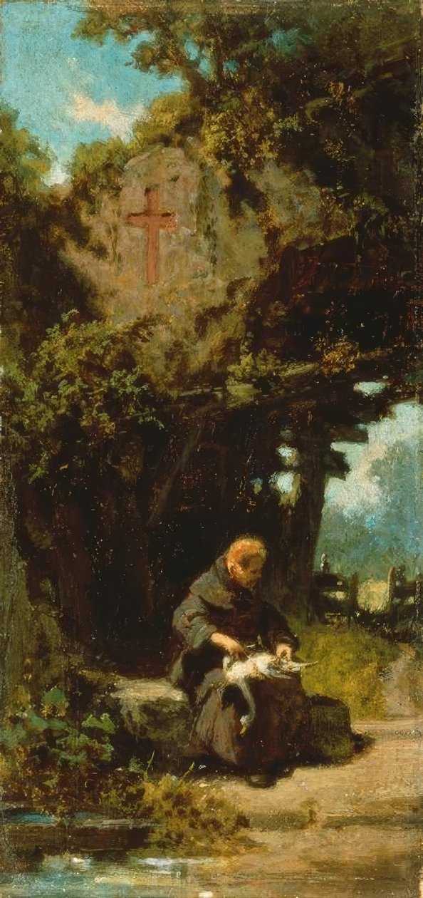 Eremit plukker gæs af Carl Spitzweg