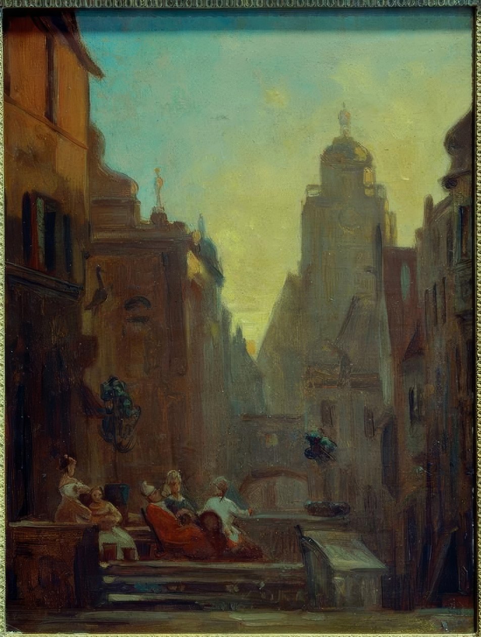Chatter fra storkeapoteket af Carl Spitzweg
