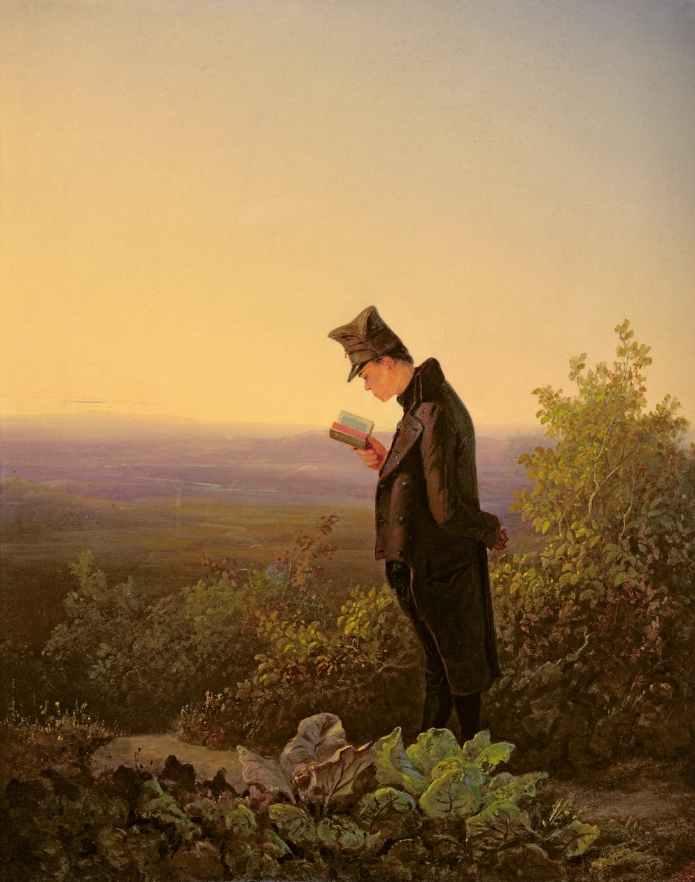 Læser Breviariet, Aftenen af Carl Spitzweg