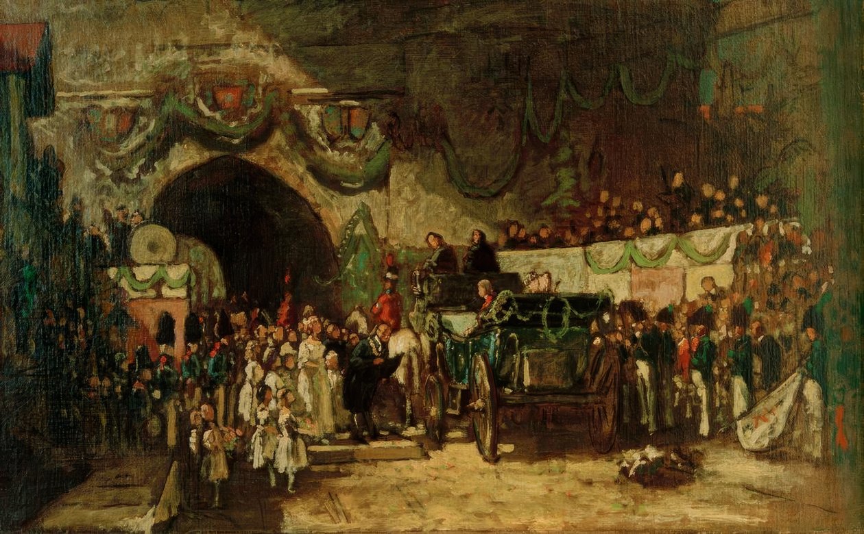 Fredfyldt Ankunft af Carl Spitzweg
