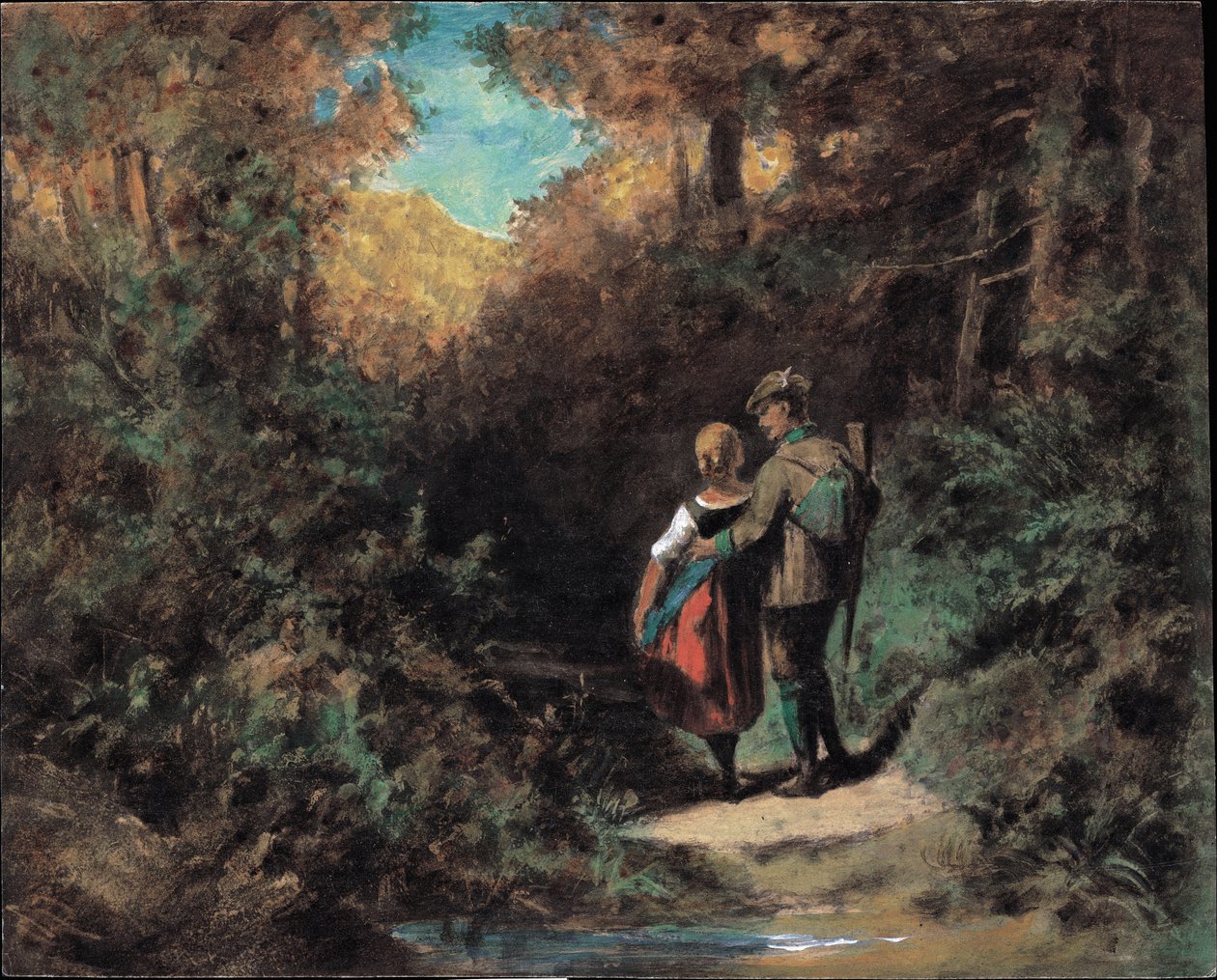 Stalking, 1865-70 af Carl Spitzweg