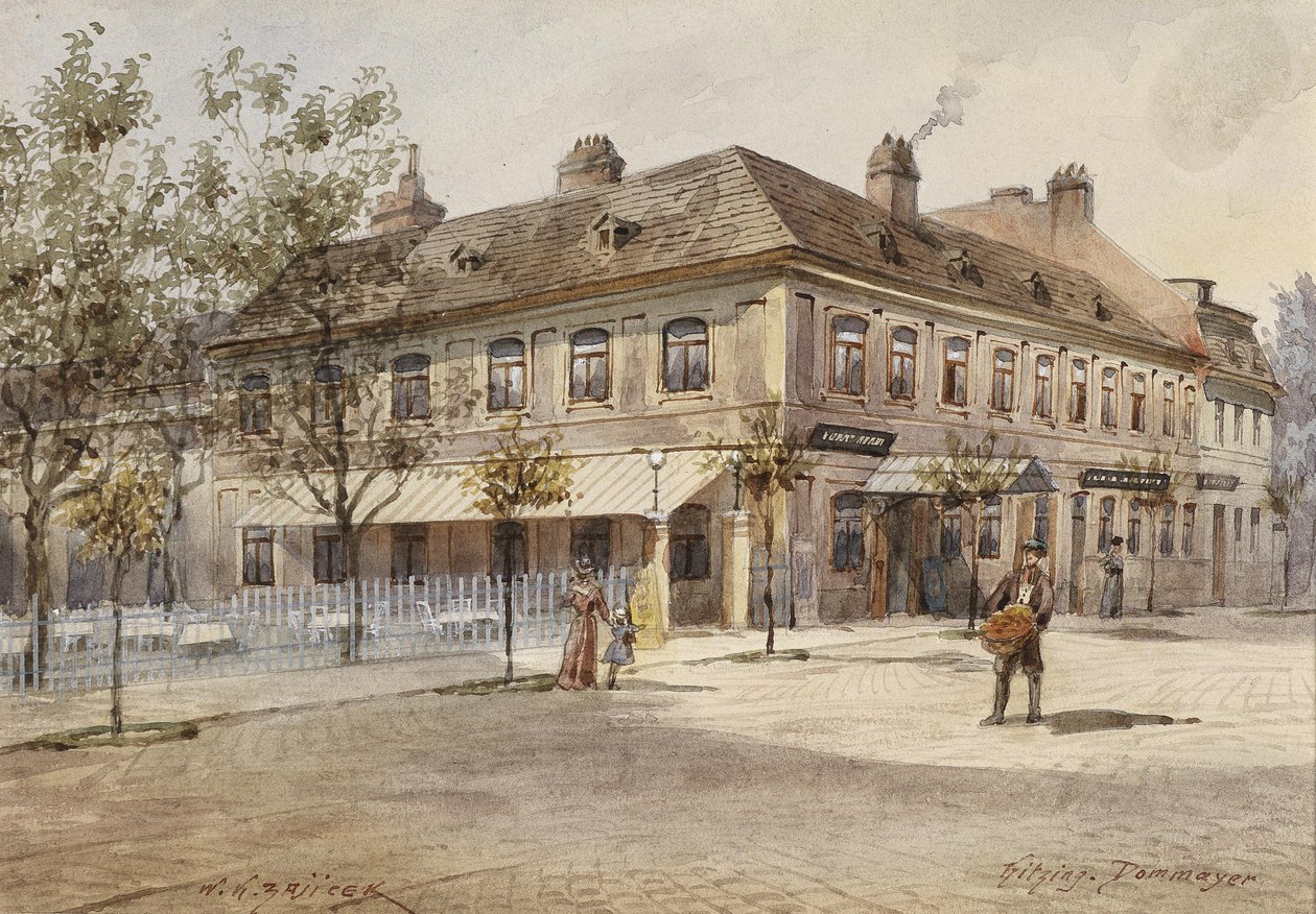  Casino Dommayer i Hietzing af Carl Wenzel Zajicek