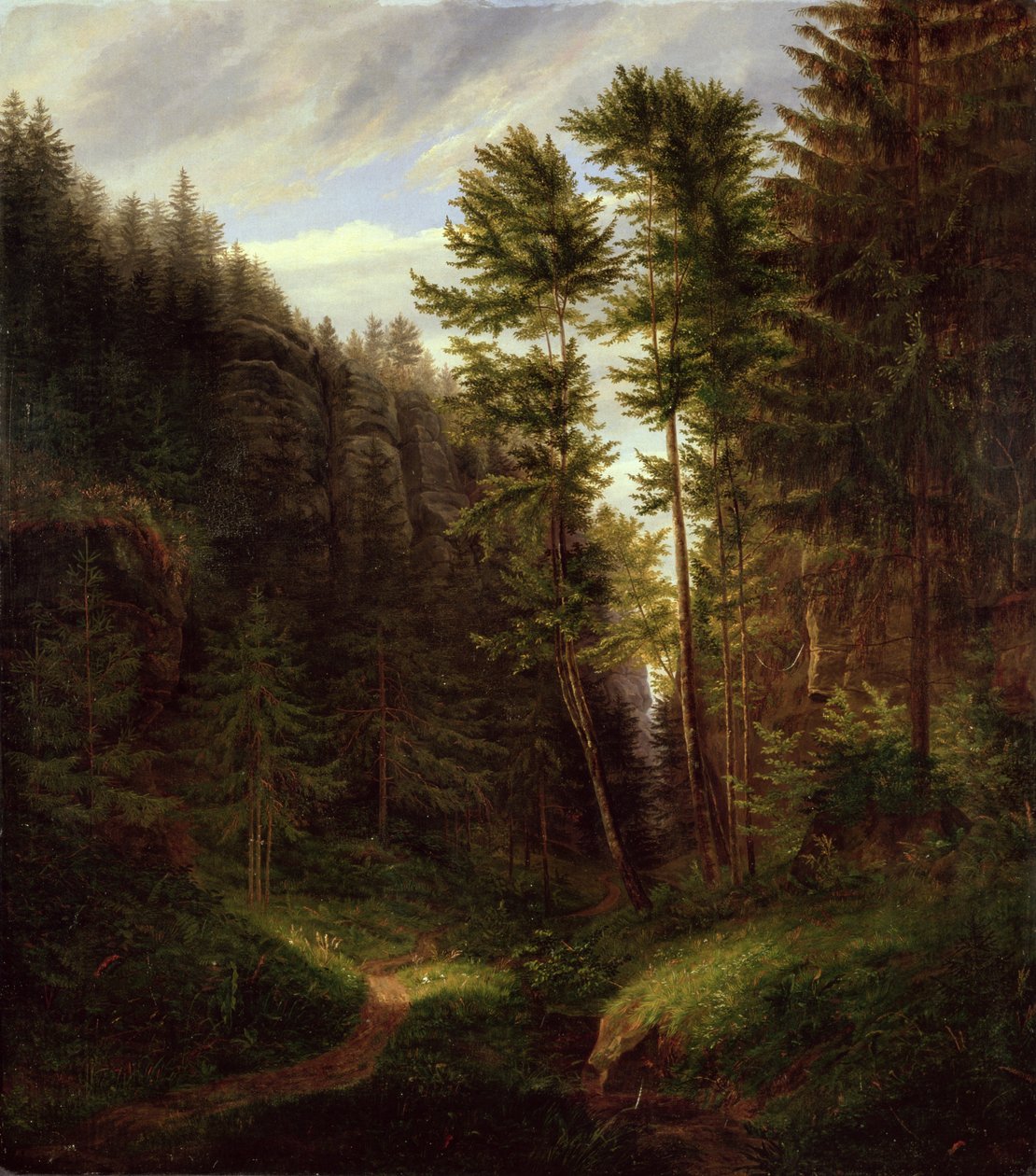 Rydning i Uttenwald-regionen, 1820 af Carl Wilhelm Goetzloff