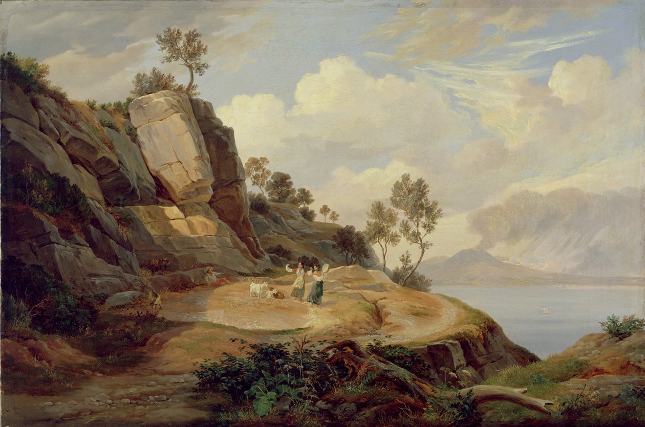 Landskab i Italien af Carl Wilhelm Goetzloff