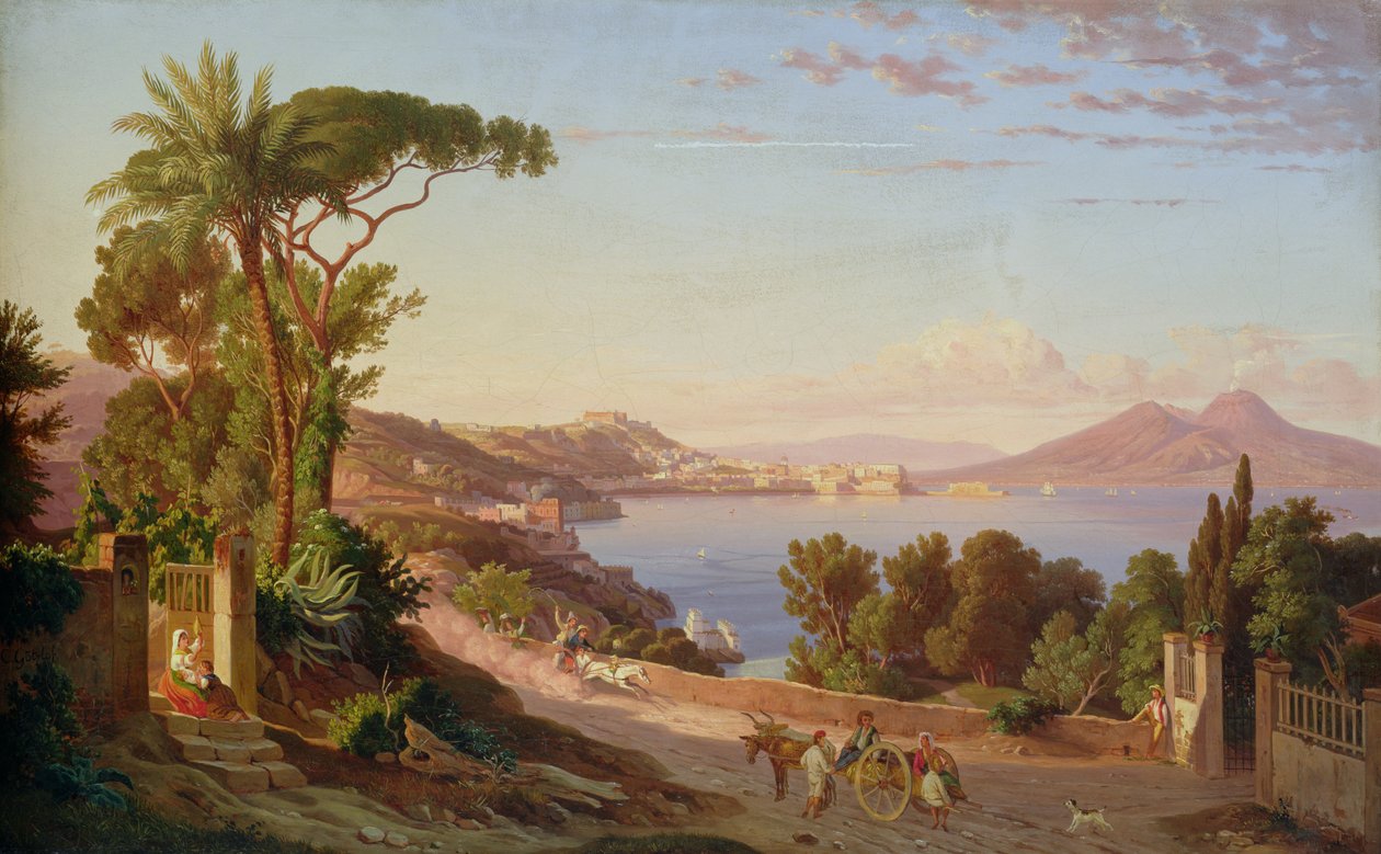Udsigt over Napoli af Carl Wilhelm Goetzloff