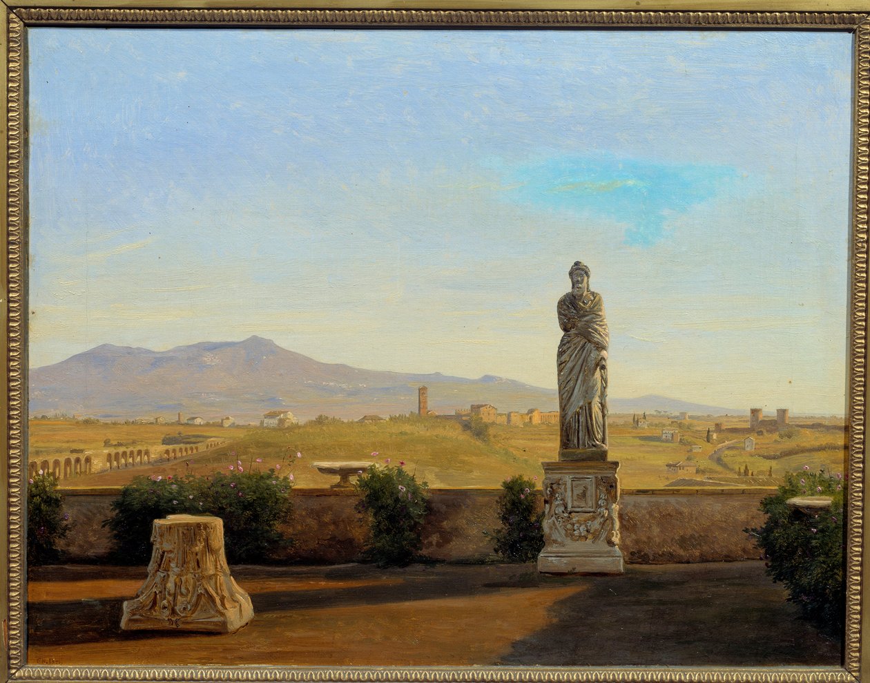 Panorama fra Villa Mattei. Maleri af Carl Christian Constantin Hansen (1804-1880) af Carl Christian Constantin Hansen
