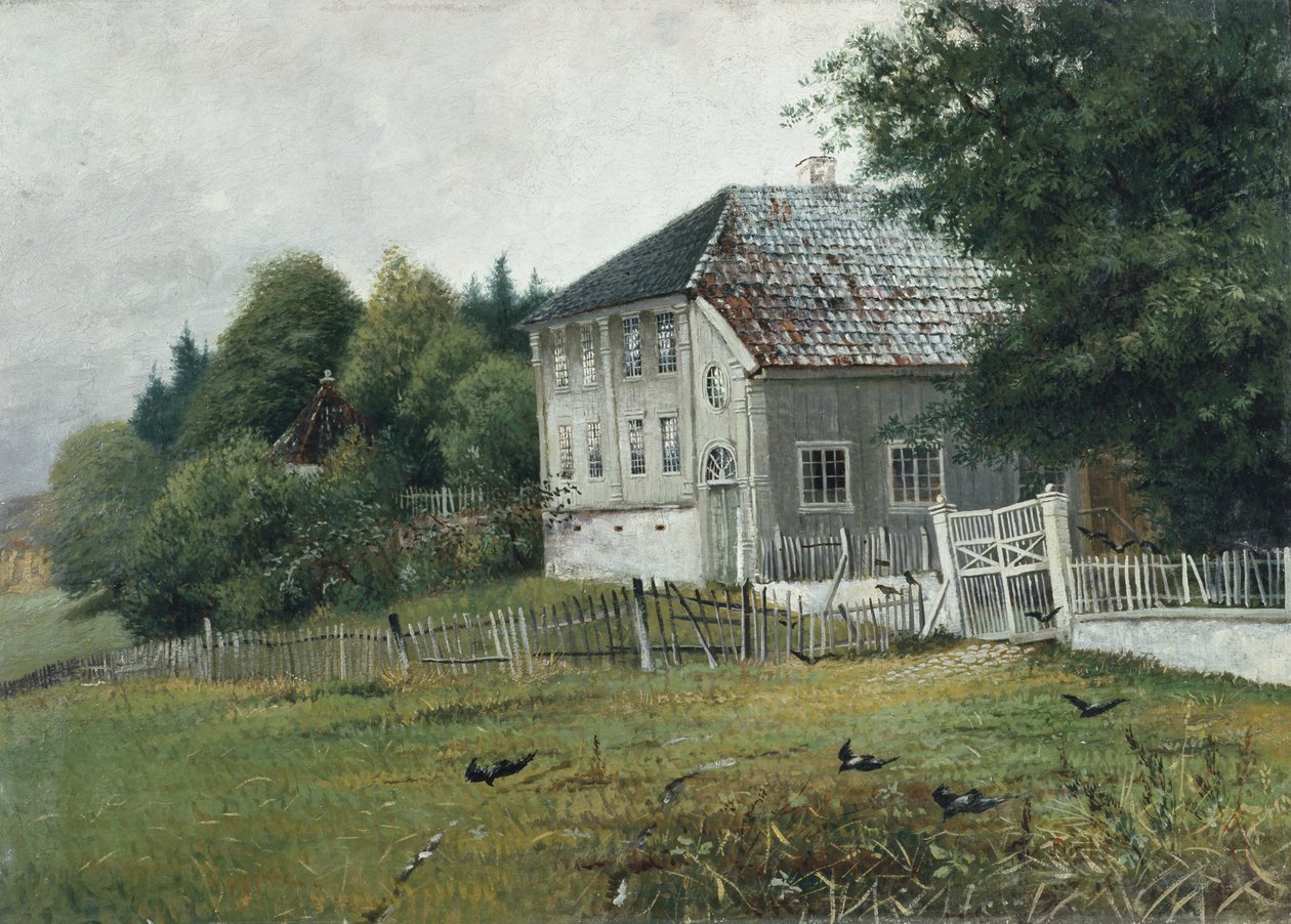 Notarhus i Drøbak (olie på lærred) af Carl Edvard Diriks