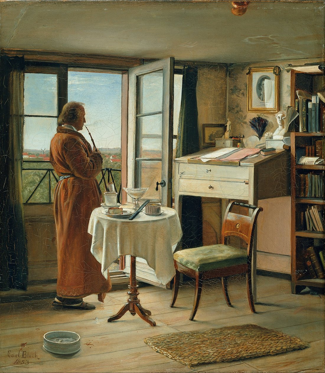 Skuespilleren Kristian Mantzius i sit studie af Carl Heinrich Bloch