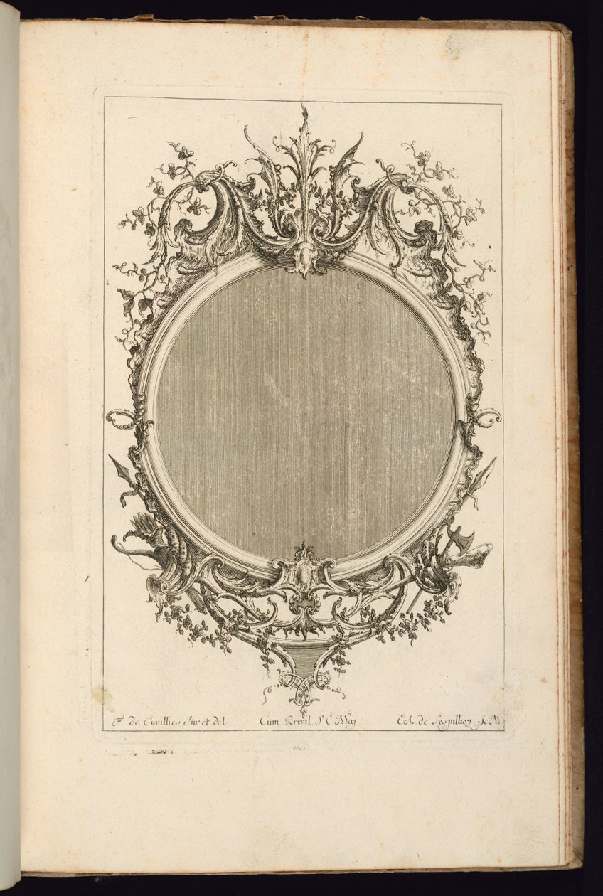Ramme med to blade af blade, tredje ramme af Carl Albert von Lespilliez