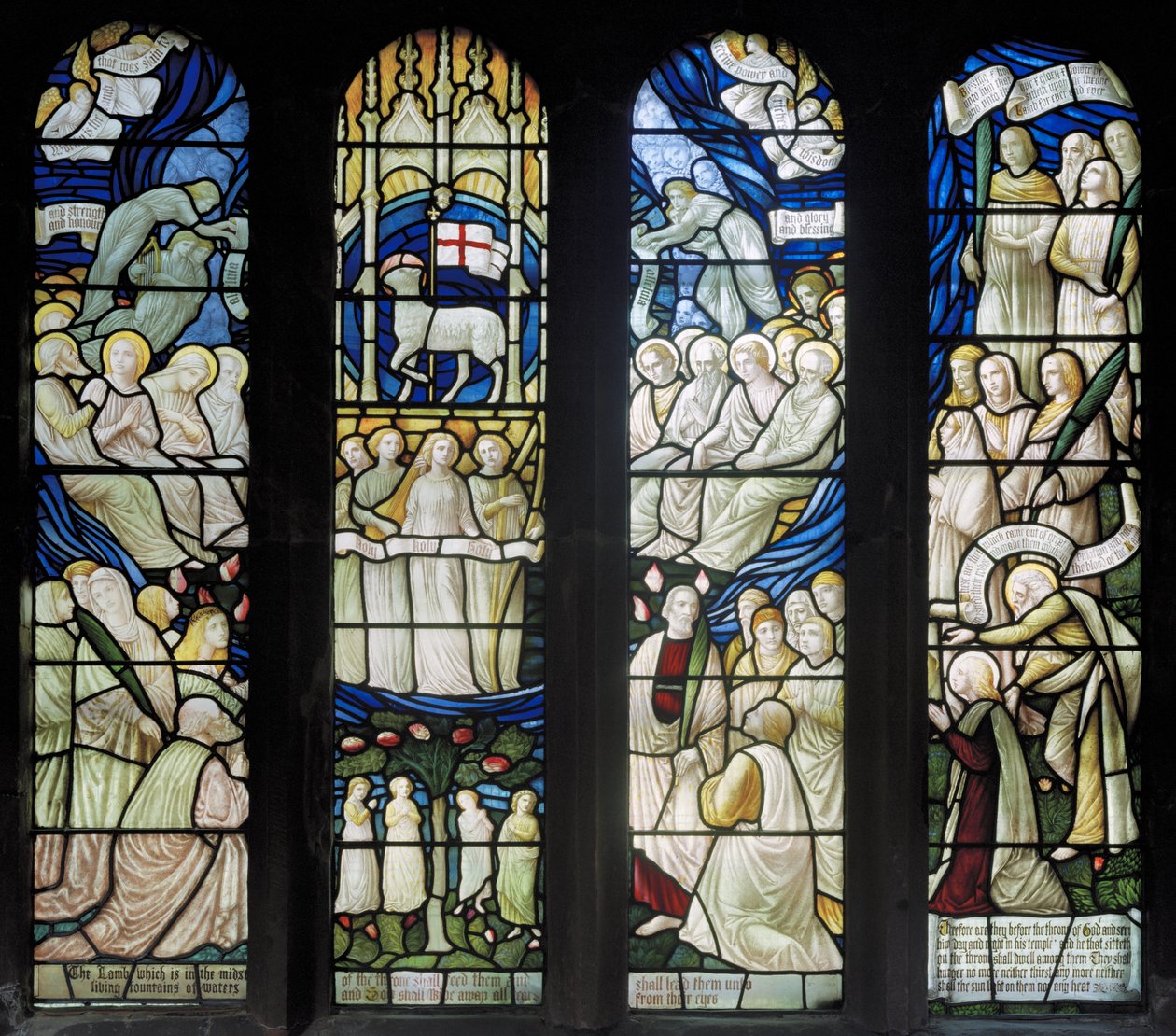 Grappenhall, St. Wilfrids, Shrigley & Hunt (1873-1982), Carl Almquist, The Worship Of The Lamb, 1886 af Carl Almquist