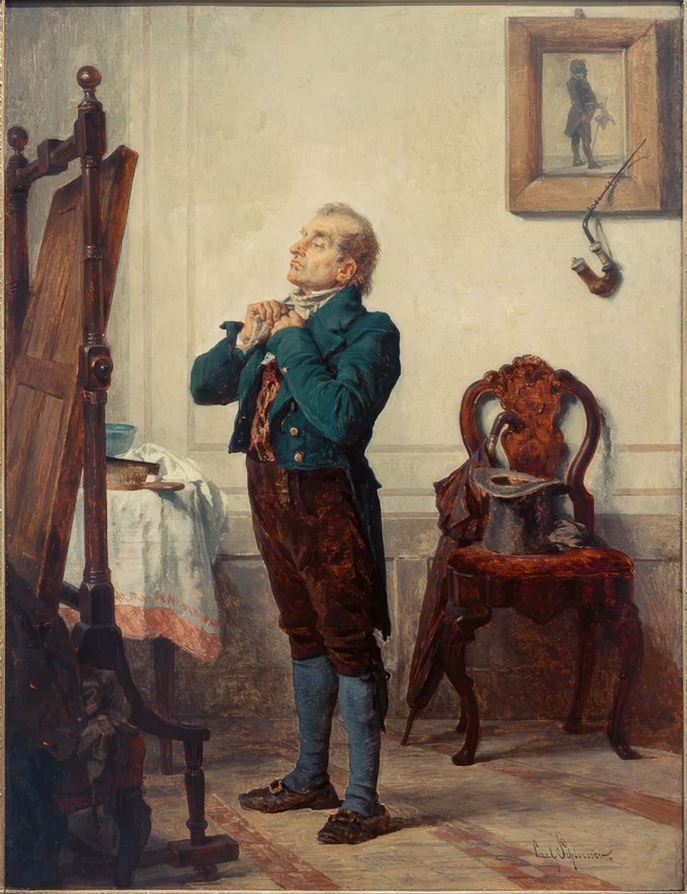 Herre foran et spejl af Carl Bernhard Schlösser