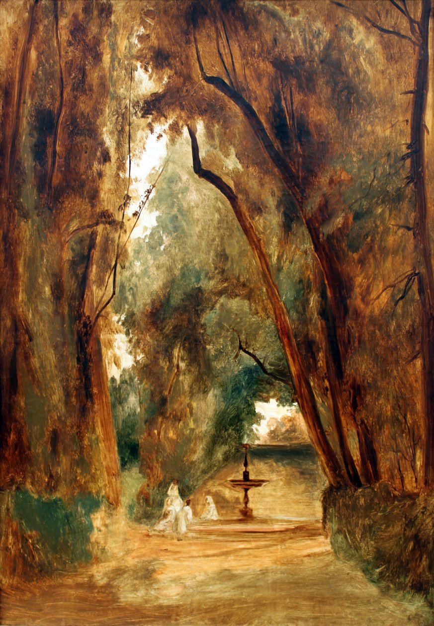 Parken ved Villa Borghese af Carl Blechen