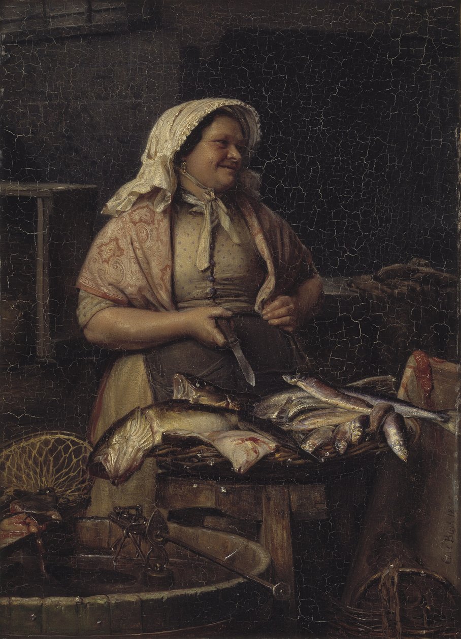 En fiskekone af Carl Bloch